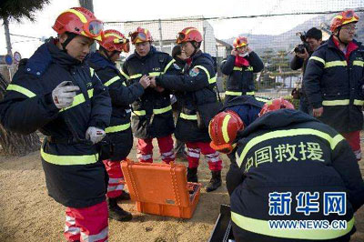中国からの救助隊  東日本大震災