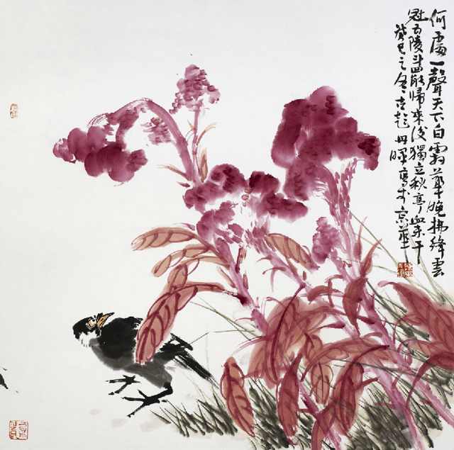 陈丹晖横幅花鸟画图片